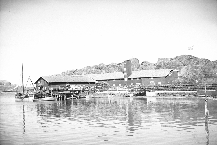 Text till bilden : "Westkustens Olje & Guanofabrik. Oxevik. 1949.04.04"