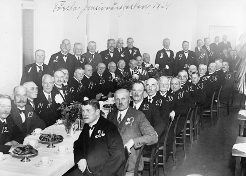 Fest för pensionserade posttjänstemän i grad under postexpeditörer, 1934.