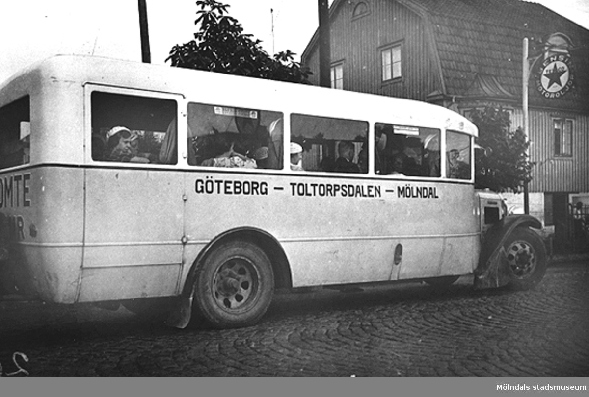 Busslinje: Göteborg - Toltorpsdalen - Mölndal, 1940-tal.