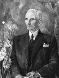 Malt potrett av Chr. Hannestad.