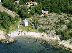 Oversiktsbilde over fritidsboliger i Levvelbukta i Onsøy 10/