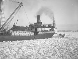 Kystbåter i isen 16/2-1926. Kragerø
