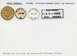 Stempelkatalog 6414 Raknes, Molde, Midsund, Møre og Romsdal