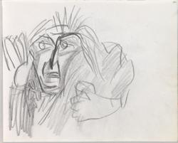 Ragnhild Hald som Krestine i "Kom inn!" av Helge Krog [Tegni