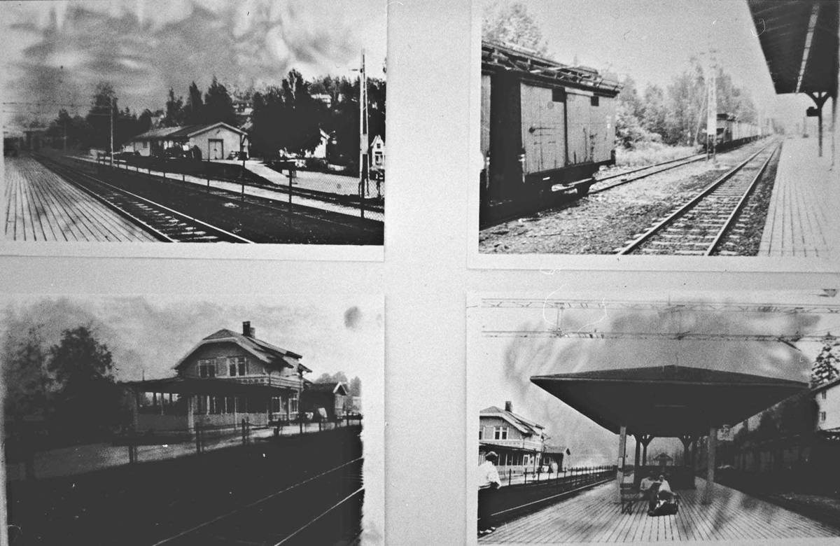 Fire bilder fra Lørenskog stasjon.