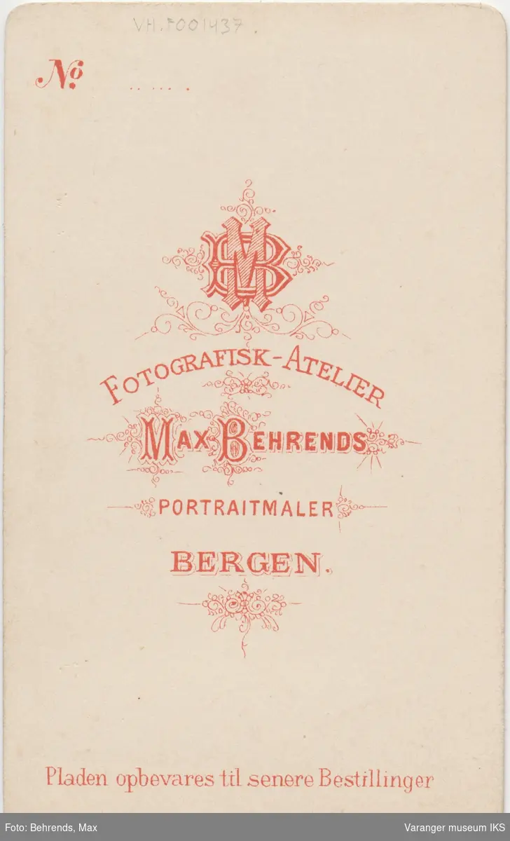Portrett, Hans Fredrik Esbensen, 1879