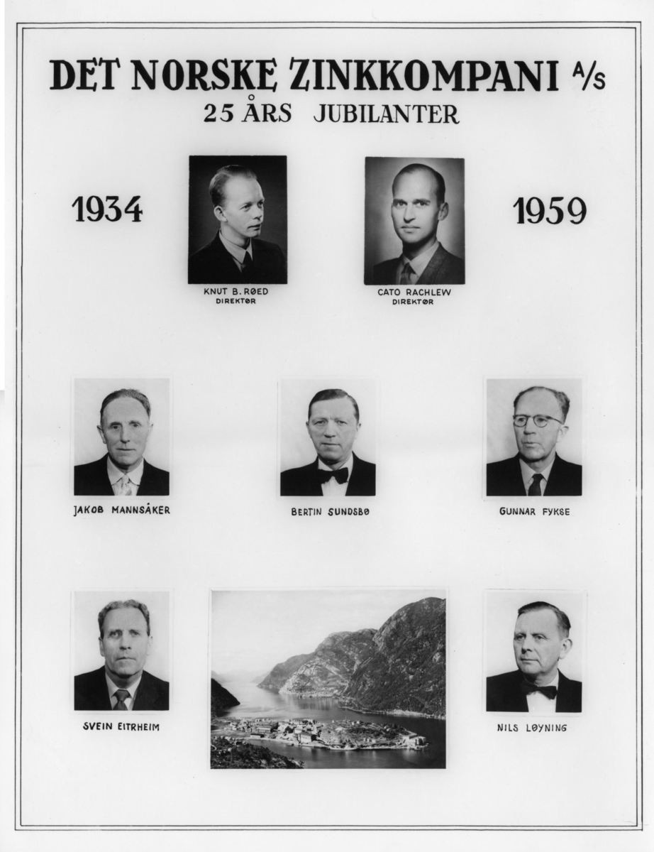 Portrett, 7, jubileumsbilete Det Norske Zinkkompani A/S 1934-1959