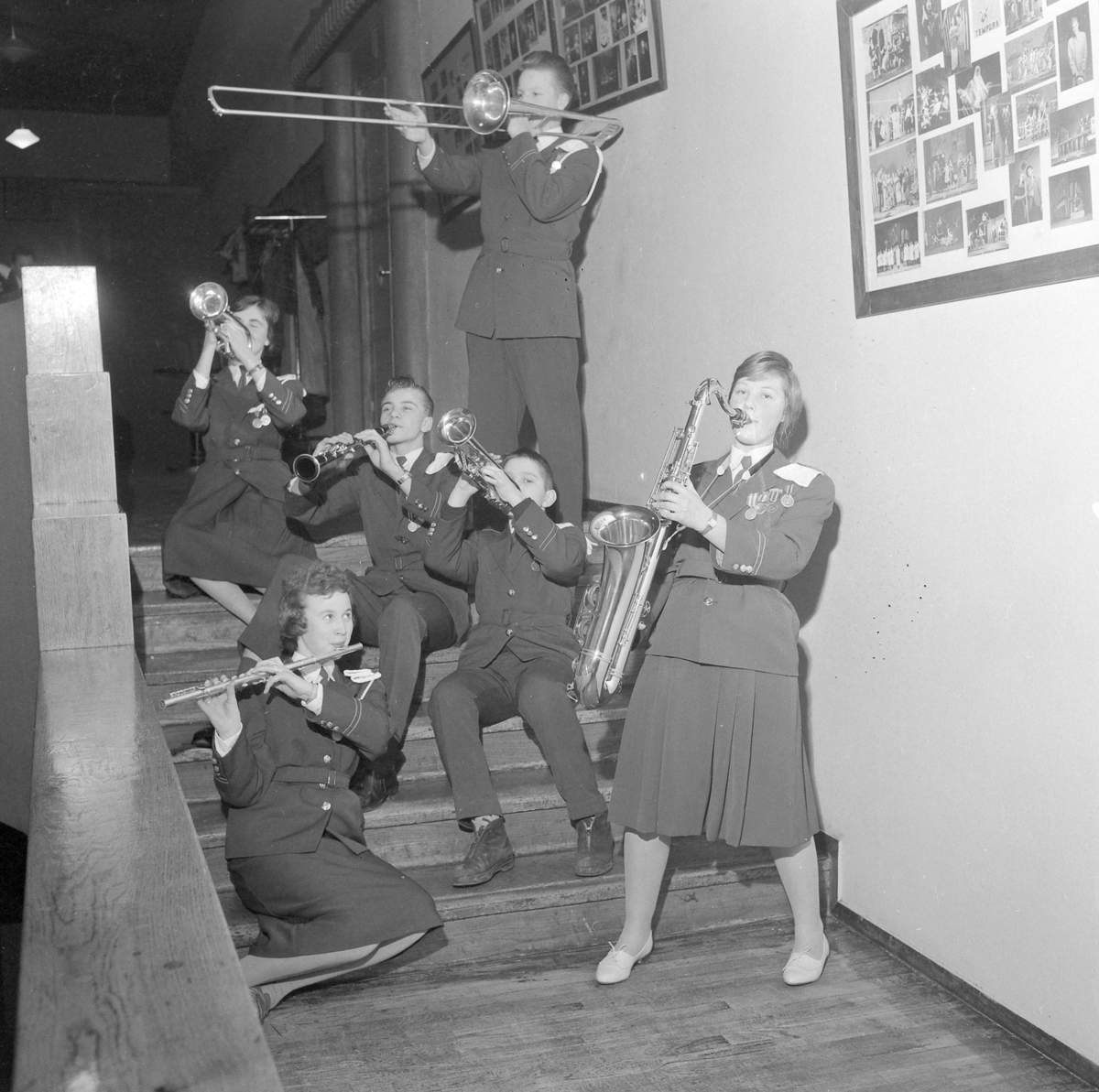 Musikere fra Bispehaugen Skolekorps