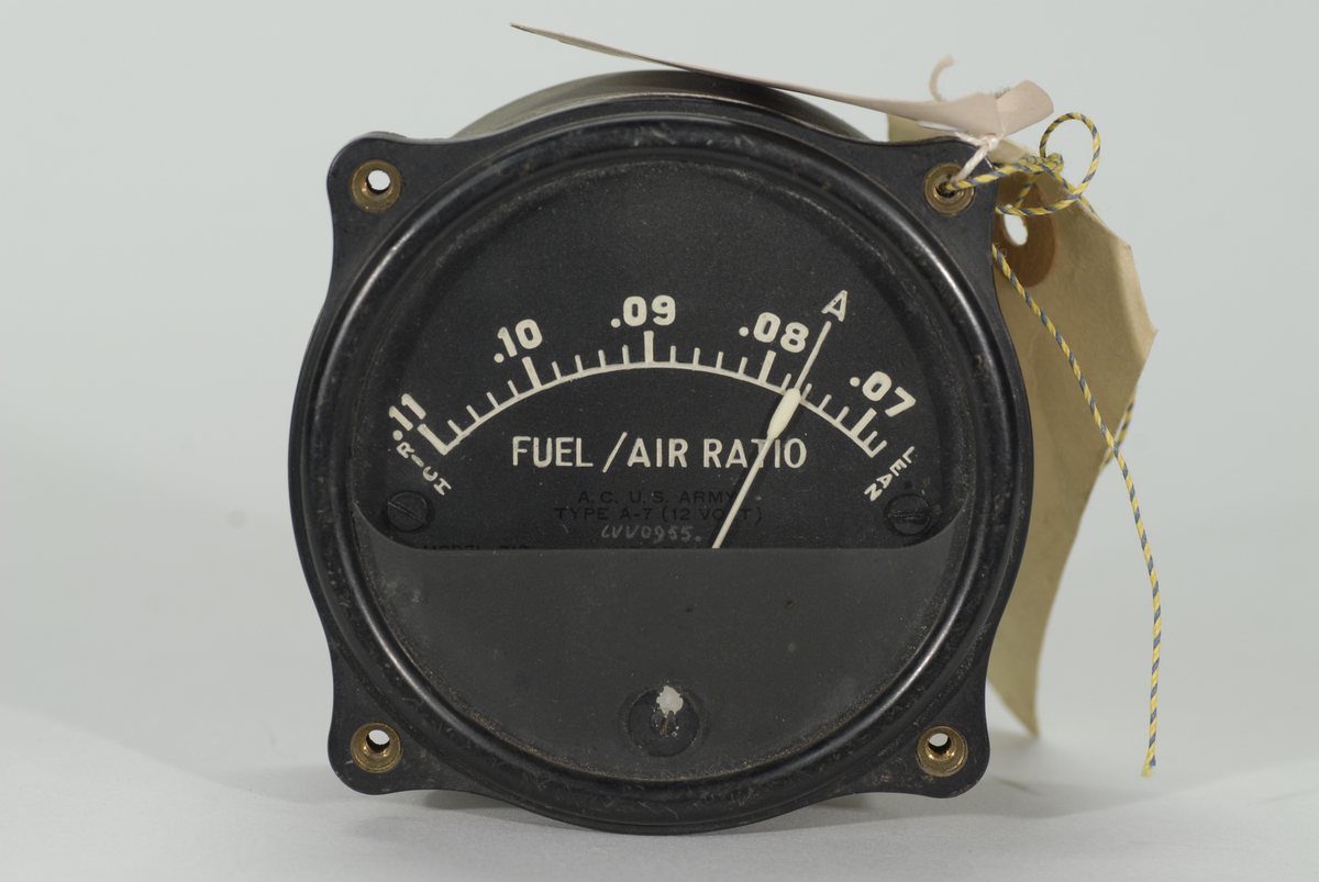 Avgasindikator för indikering av blandning mellan bränsle och luft.