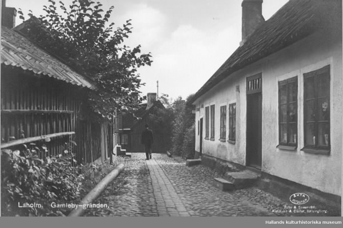 Bostads- och uthus vid Gamleby gränd i Laholm.