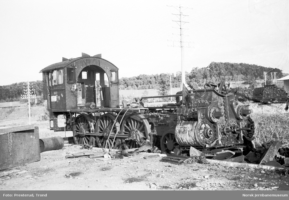 Damplokomotiv type 30b nr. 360 under opphugging