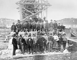 Arbeidslaget ved byggingen av Hølen viadukt