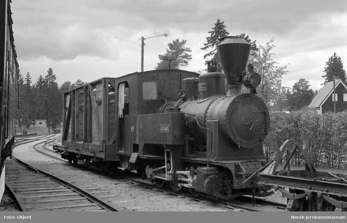 Jernbanemuseet med damplokomotivet "Urskog"