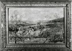 Frøen gård, Oslo 1881. Maleri av H. Gleditsch. Dr. Engelstad