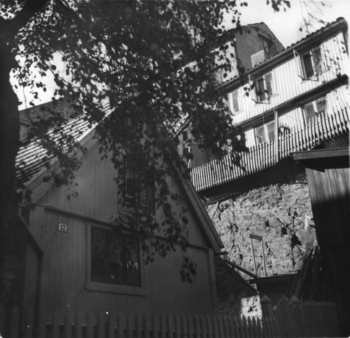 Fredensborg, Oslo ca. 1950. Trehusbebyggelse, boliger.