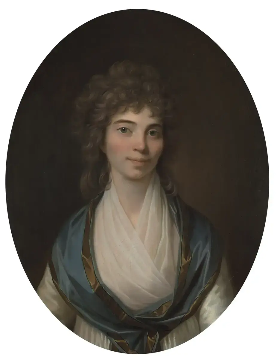 Anne Cathrine Arboe, née Collett, oil on canvas, ca. 1800, painted by Jens Juel